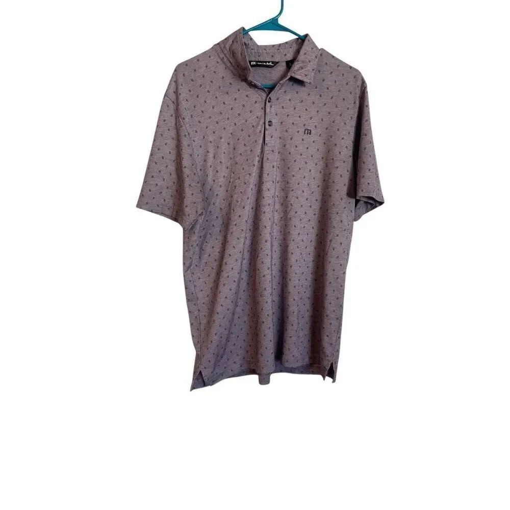 Travis Mathew Men's Purple Short Sleeve General Manager Golf Polo Shirt Large